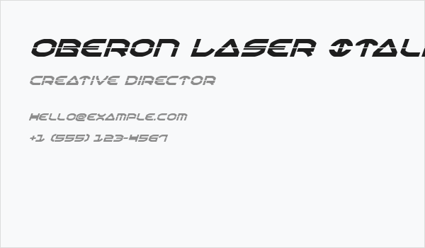 Oberon Laser Italic Business Card