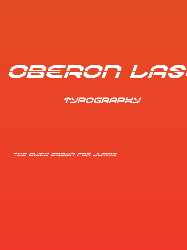 Oberon Laser Italic Poster