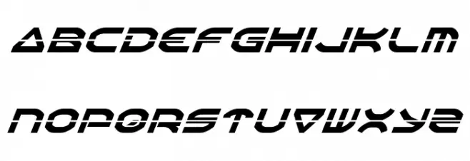 Oberon Laser Italic Шрифта ВЕРХНИЙ