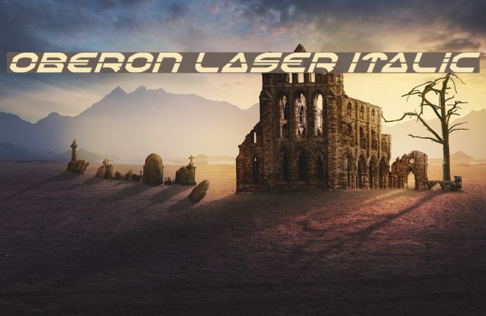 Oberon Laser Italic Font examples