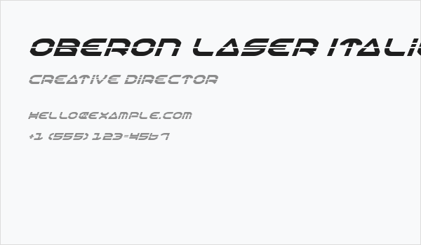 Oberon Laser Italic Business Card