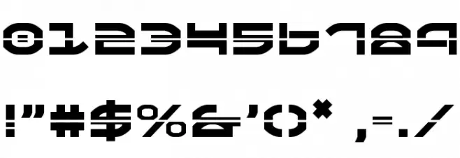 Oberon Laser Font OTHER CHARS