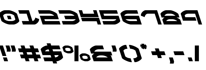 Oberon Leftalic Font OTHER CHARS
