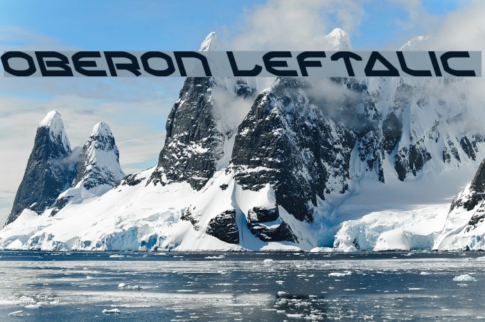 Oberon Leftalic Font examples