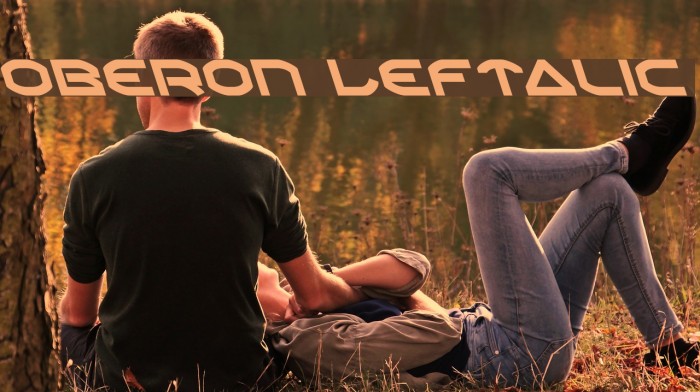 Oberon Leftalic Font examples