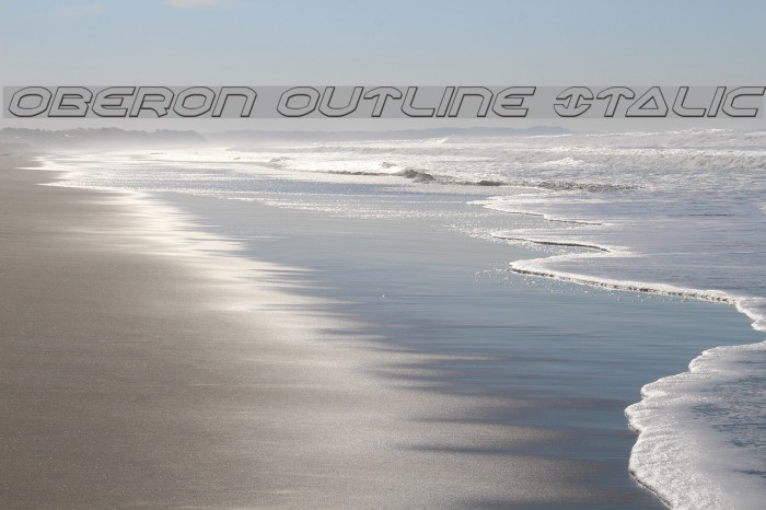 Oberon Outline Italic Example 3