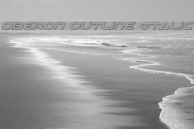 Oberon Outline Italic Font examples