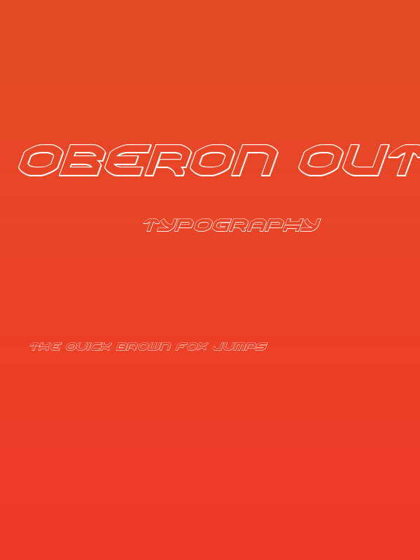 Oberon Outline Italic Poster