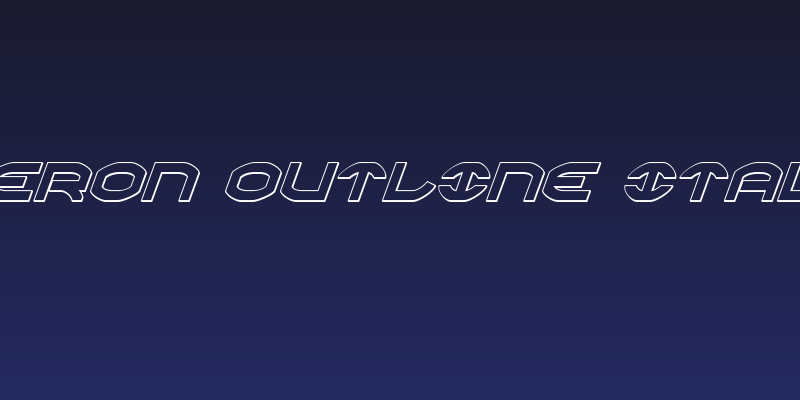 Oberon Outline Italic Social Header