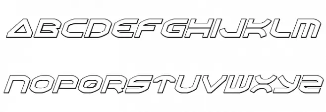 Oberon Outline Italic خط أحرف صغيرة