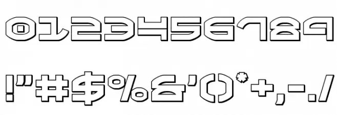 Oberon Outline Font OTHER CHARS
