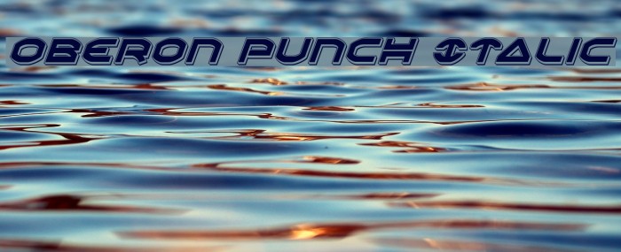 Oberon Punch Italic Font examples