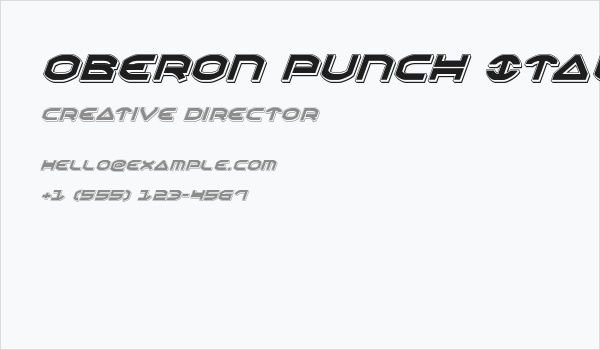 Oberon Punch Italic Business Card
