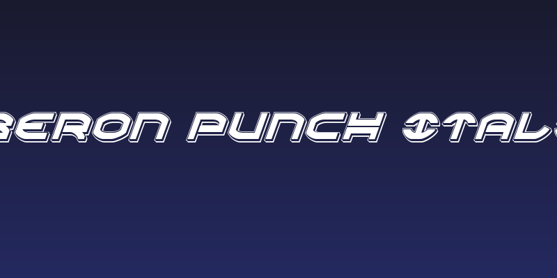 Oberon Punch Italic Social Header