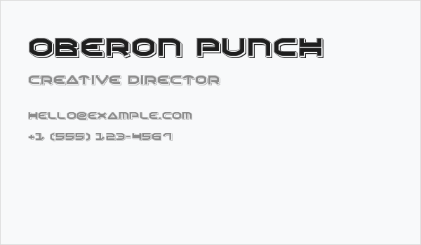 Oberon Punch Business Card