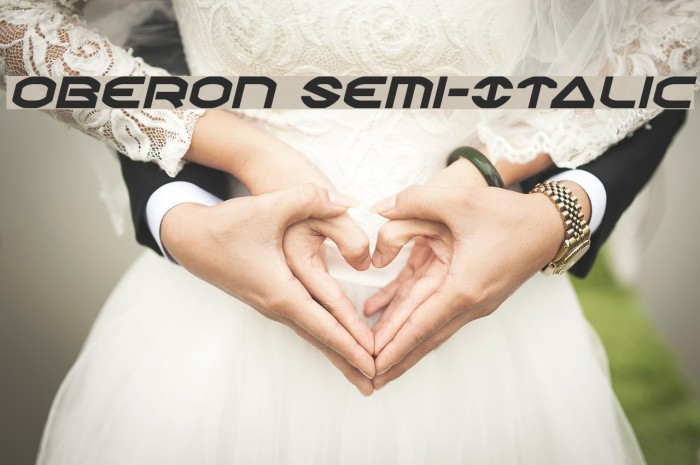 Oberon Semi-Italic Font examples