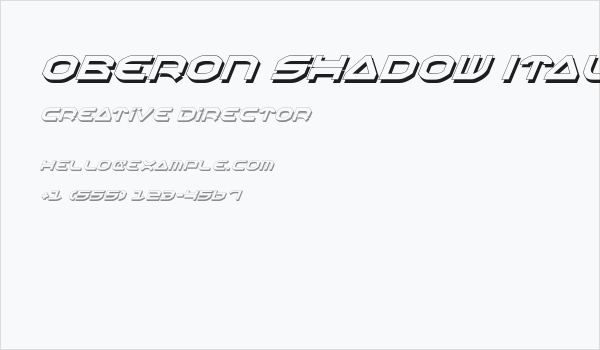 Oberon Shadow Italic Business Card
