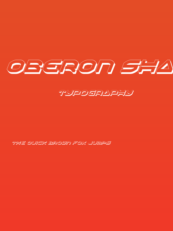 Oberon Shadow Italic Poster