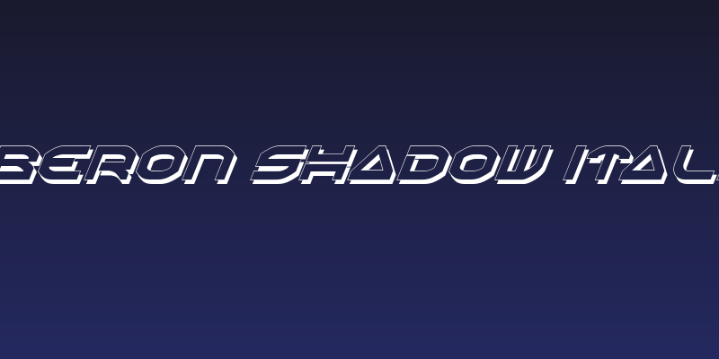 Oberon Shadow Italic Social Header