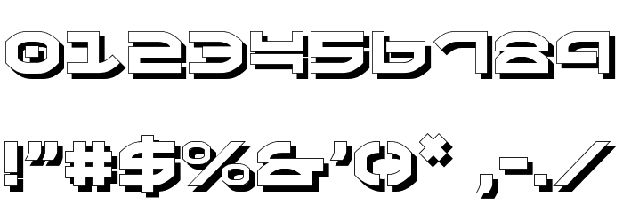 Oberon Shadow Font OTHER CHARS