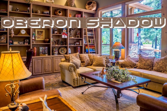 Oberon Shadow Font examples