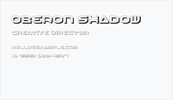 Oberon Shadow Business Card