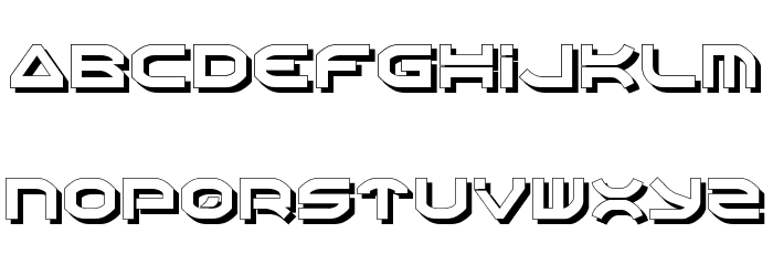 Oberon Shadow Font LOWERCASE