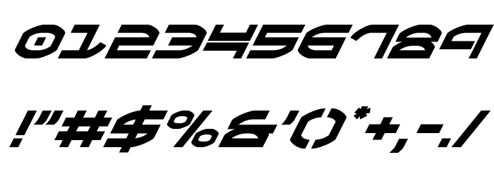 Oberon Super-Italic Font OTHER CHARS