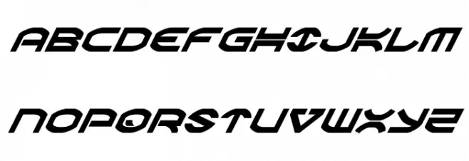 Oberon Super-Italic फ़ॉन्ट अपरकेस