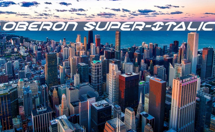 Oberon Super-Italic Font examples