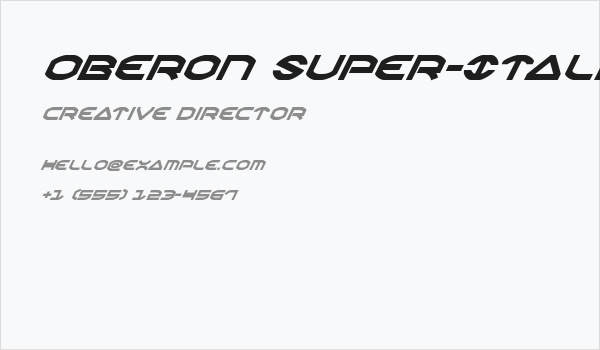 Oberon Super-Italic Business Card