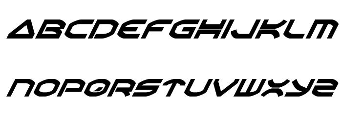 Oberon Super-Italic Font LOWERCASE