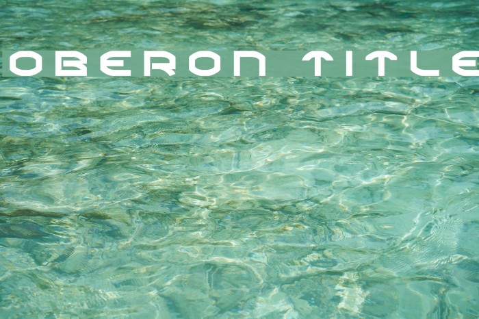 Oberon Title Font examples