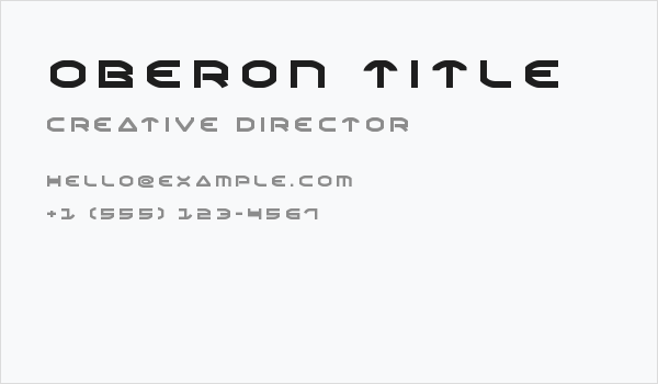 Oberon Title Business Card