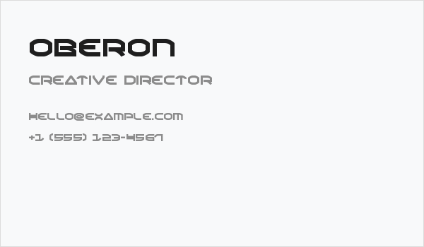 Oberon Business Card