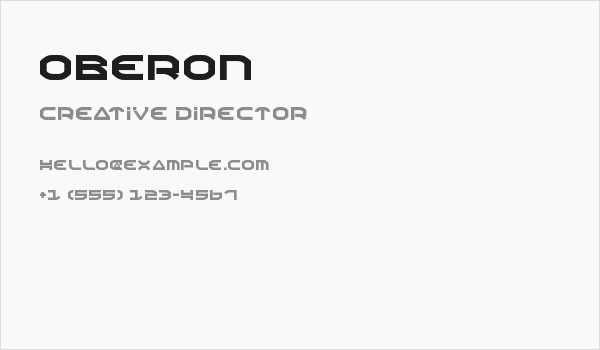 Oberon Business Card