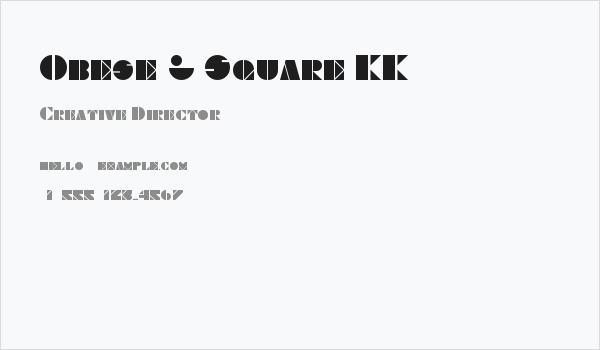 Obese & Square KK Business Card