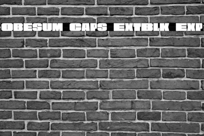 Obesum Caps ExtBlk Exp Font examples
