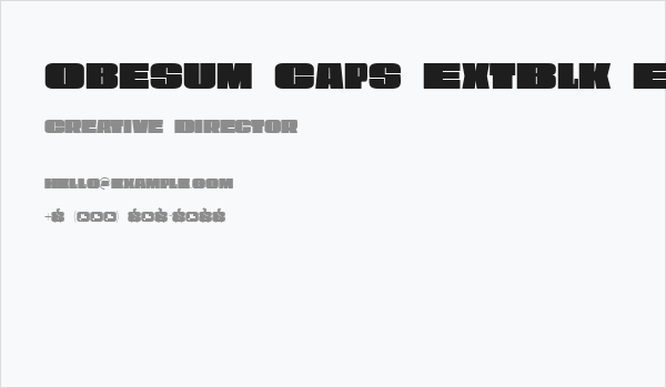 Obesum Caps ExtBlk Exp Business Card