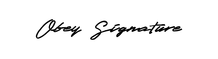 Obey Signature  フリーフォントのダウンロード
