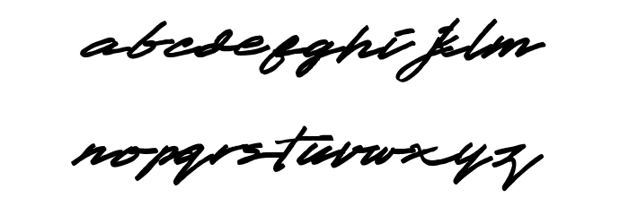 Obey Signature Font LOWERCASE
