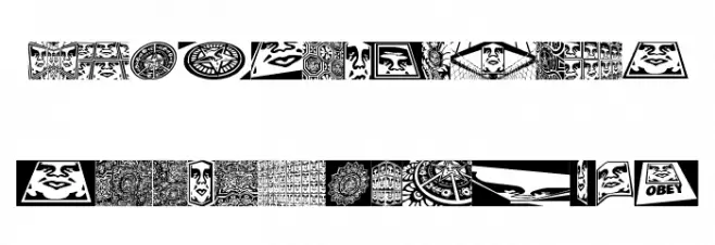 Obey3D Schriftart Groß