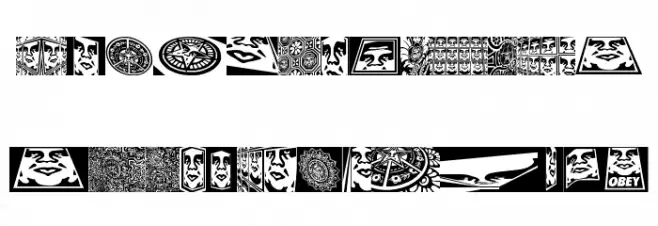 Obey3DAltCaps Fonte MAIÚSCULAS