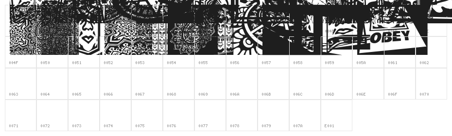 Obey3D Character Map