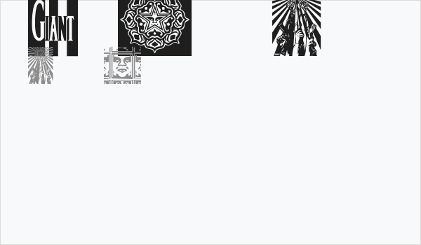 ObeyAssortyCaps Business Card