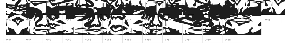 ObeyDadaCaps Character Map