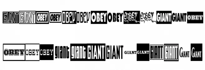 ObeyGiantPosterCondensedCaps Schriftart Groß