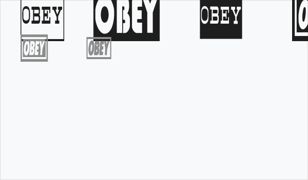 ObeyGiantPosterCondensedCaps Business Card