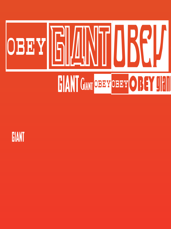 ObeyGiantPosterCondensedCaps Poster