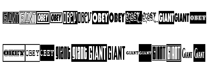 ObeyGiantPosterCondensed Font LOWERCASE